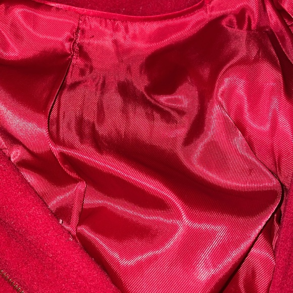 Women’s VINTAGE ELLEN TRACY 90’s with hood 100% wool lined coat sz 10 EUC Belt - Picture 10 of 15